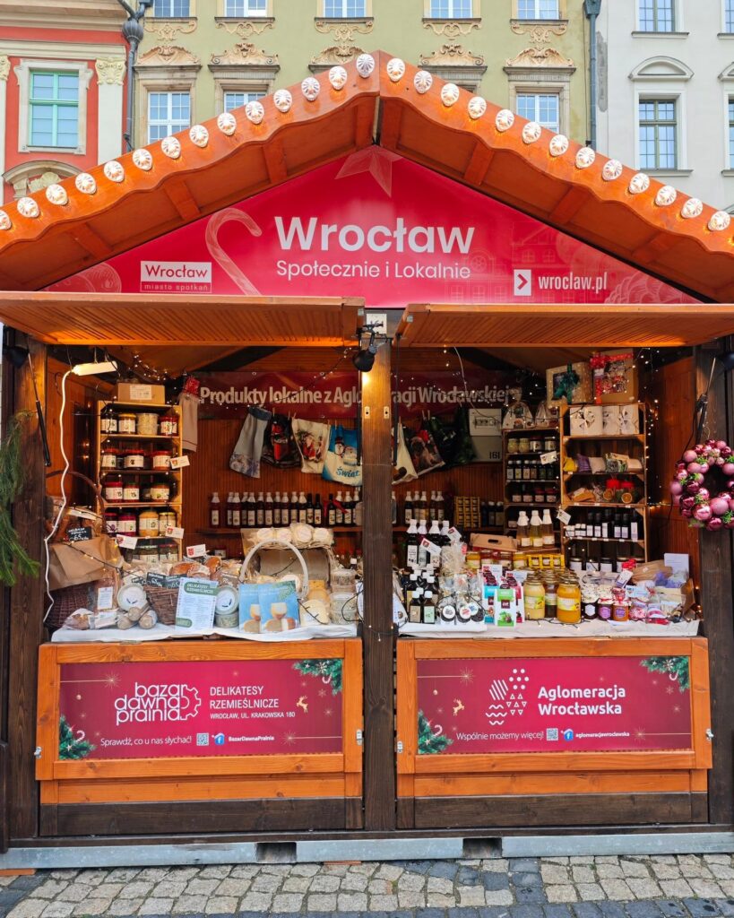 Produkty lokalne z aglomeracji wrocławskiej na Jarmarku Bożonarodzeniowym we Wrocławiu